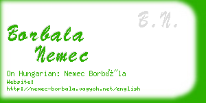 borbala nemec business card